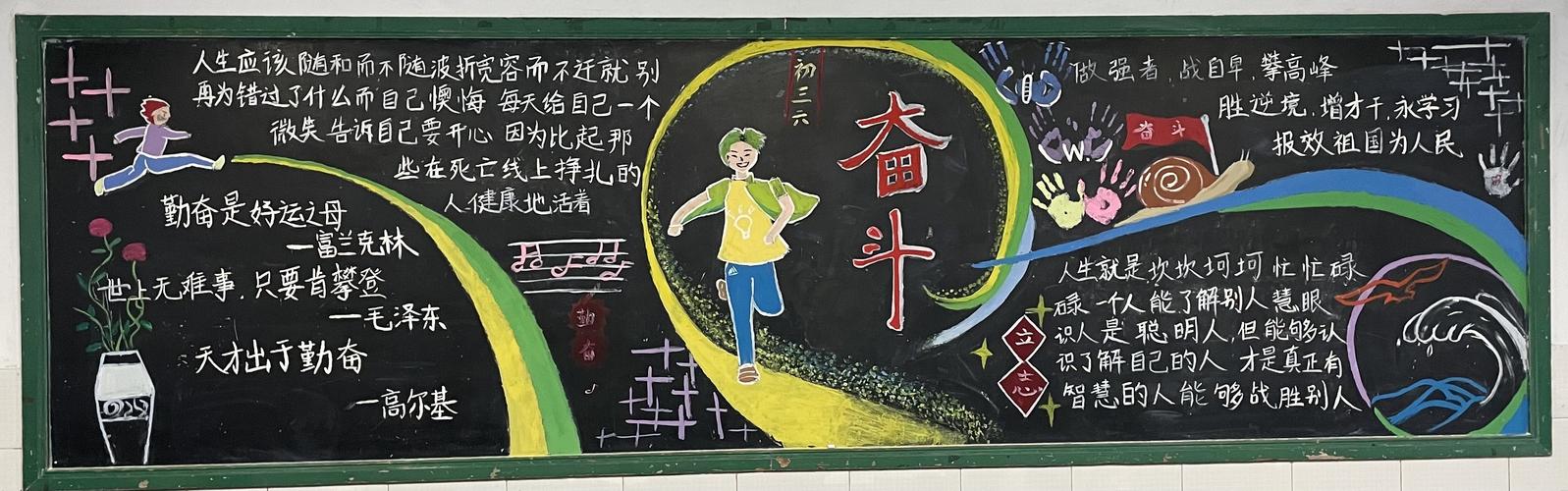 初三学生黑板报 初三黑板报图片素材