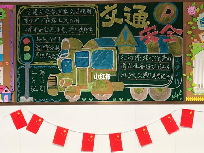 下雨时交通安全黑板报 交通安全黑板报图片素材
