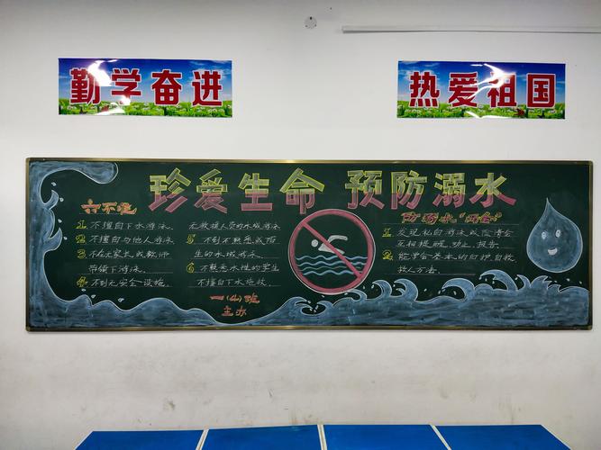 小学一年级有关溺水的黑板报 小学一年级黑板报图片大全
