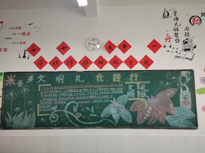 加强品德修养的黑板报 黑板报图片素材
