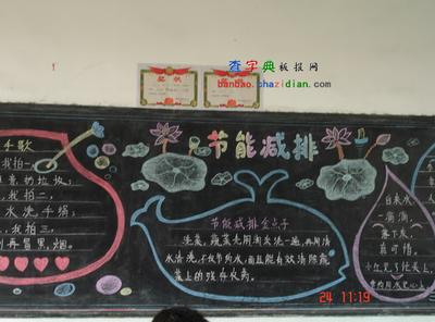 节能校园从我做起黑板报 节能黑板报图片大全