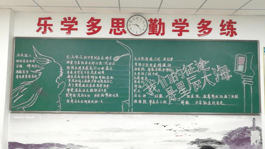 逐梦前行的黑板报 黑板报图片大全