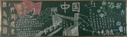 复兴中国黑板报 中国黑板报图片素材