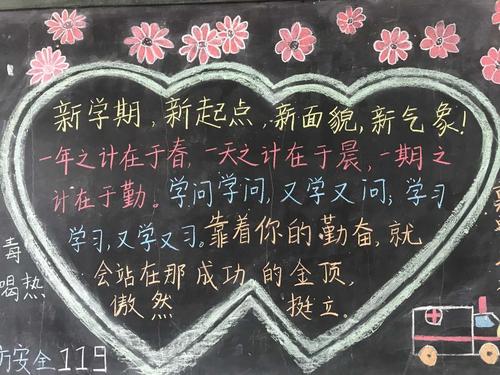 小学新学期寄语黑板报 新学期黑板报图片素材