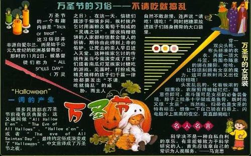 鬼节黑板报 黑板报图片素材