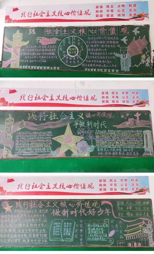 主义核心价值观黑板报 黑板报图片素材