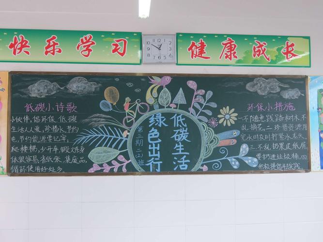 低碳环保小学黑板报 环保的黑板报图片大全
