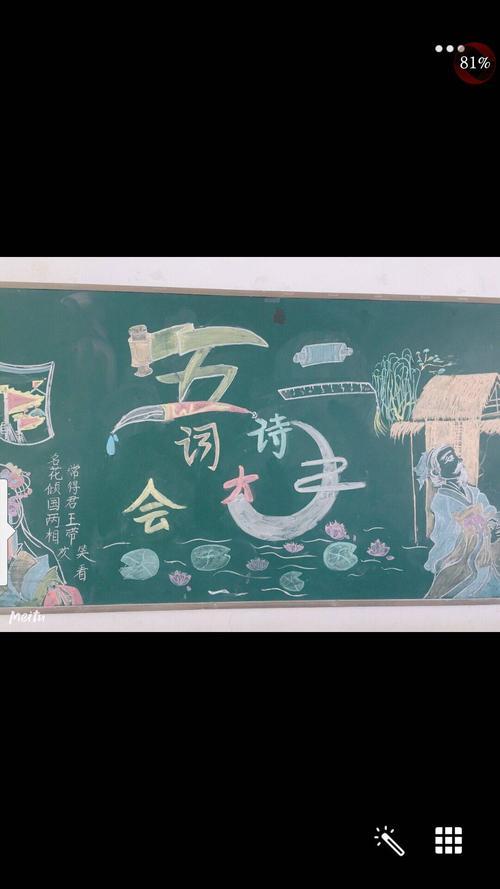 关于中国诗词的黑板报 中国黑板报图片大全