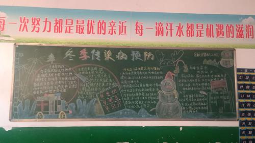 秋冬季节预防传染病健康黑板报 预防传染病黑板报图片大全
