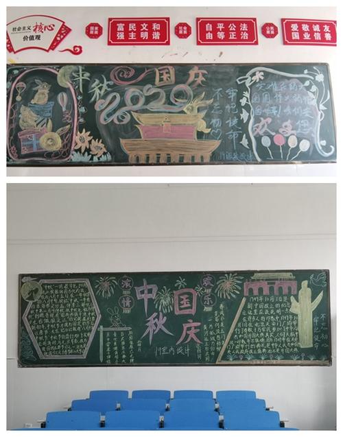 小学迎国庆中秋黑板报 迎国庆黑板报图片大全