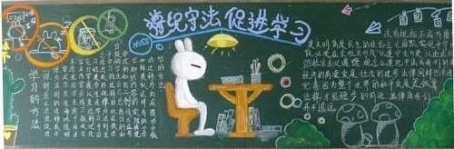 小学生学守则黑板报 小学生黑板报图片素材