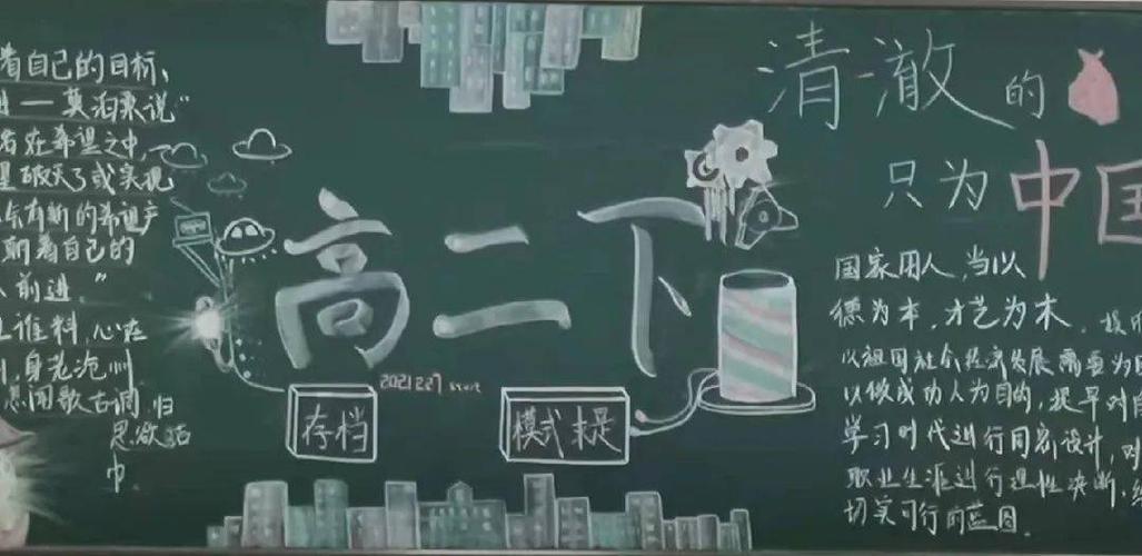 高二文综期末黑板报 期末黑板报图片素材