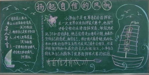 关于相信自己的黑板报 关于黑板报图片素材