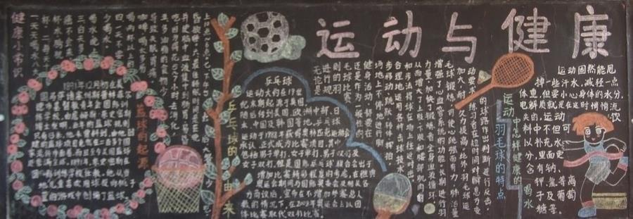 家庭运动与科技黑板报 运动黑板报图片大全
