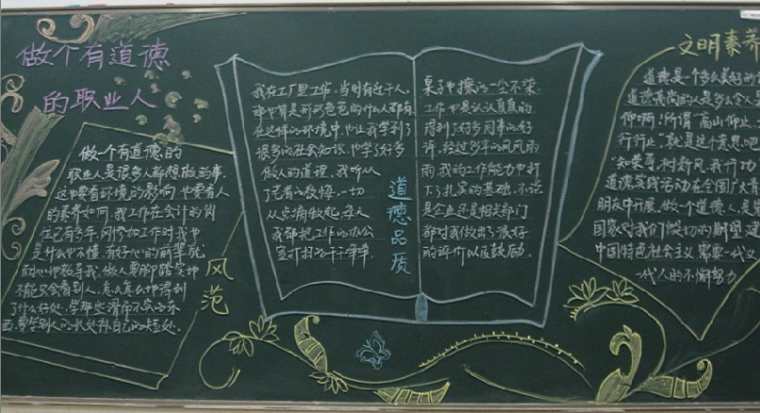 有关德育的黑板报 黑板报图片大全