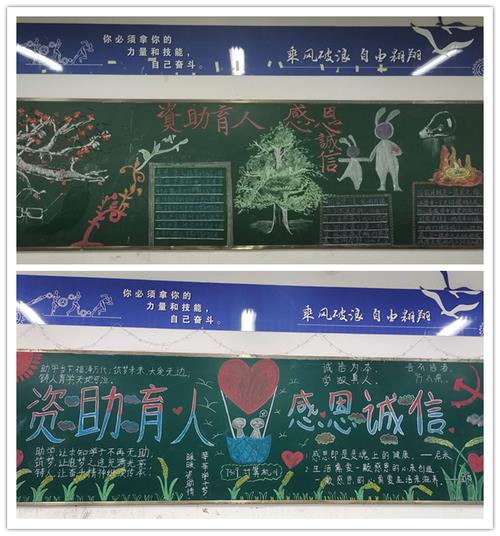 资助育人感县教育黑板报 教育黑板报图片大全
