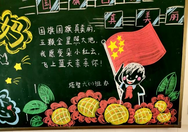 祖国70周末黑板报 70周年黑板报图片大全