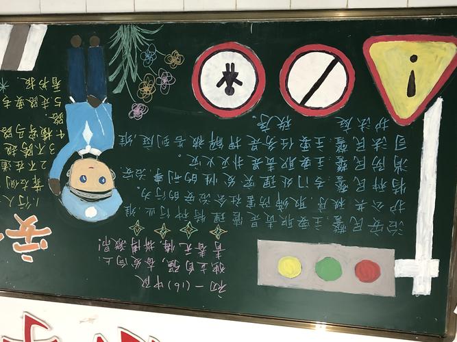 交警画黑板报 画黑板报图片素材