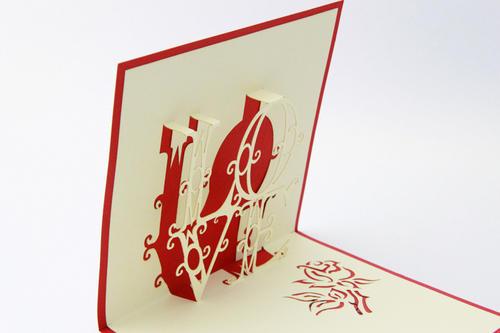 手工立体文字贺卡 立体文字贺卡