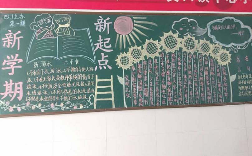 小学新学期新气象的黑板报 新学期新气象黑板报图片素材