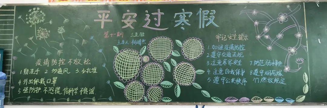 平安寒假的主题黑板报 主题黑板报图片素材