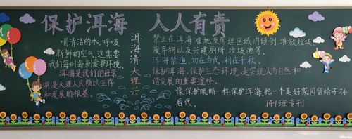 洱海保护的黑板报 保护环境黑板报图片大全