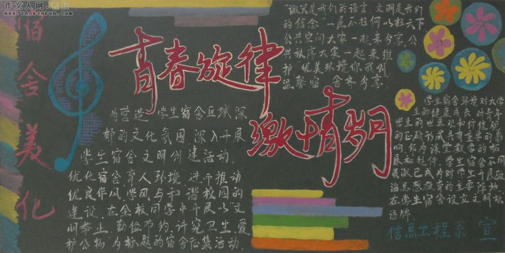 歌唱青春黑板报 青春黑板报图片素材
