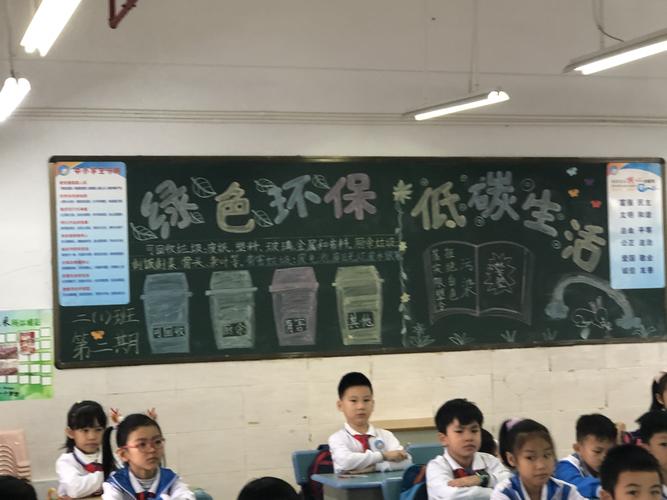 二年级环保黑板报 二年级黑板报图片素材
