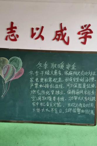 工厂冬季四防黑板报 黑板报图片素材
