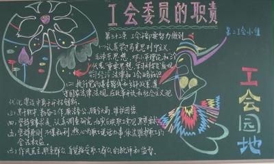 工会职工之家黑板报 黑板报图片素材