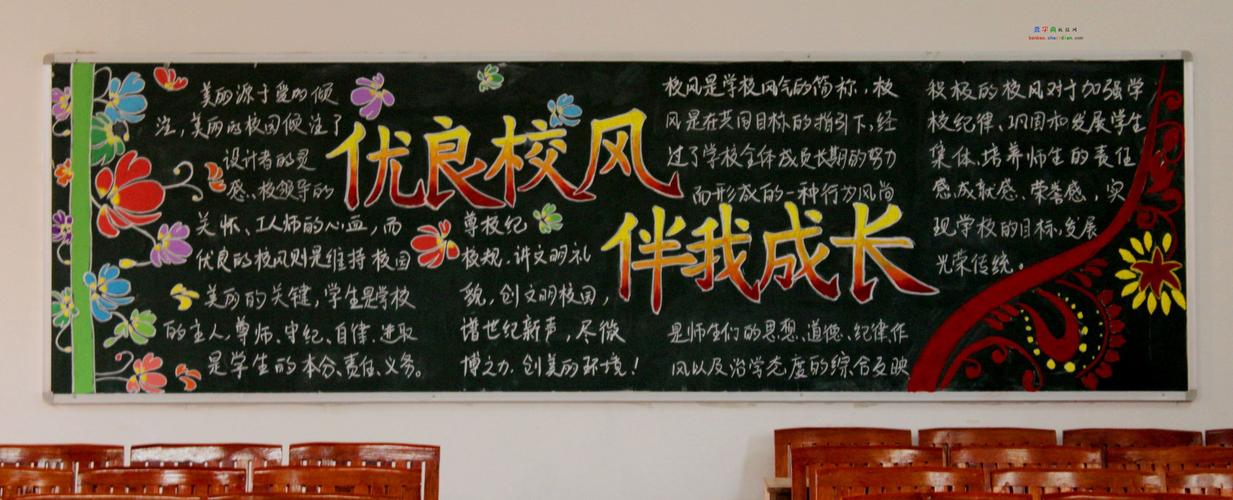 树学风促班风明校风黑板报 黑板报图片素材