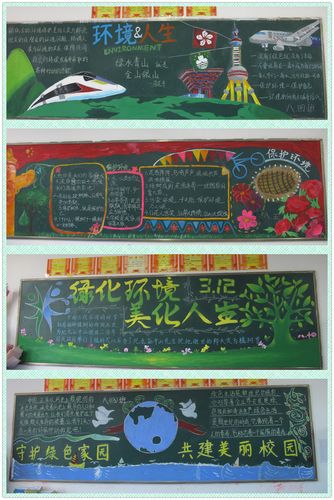 厂区绿化黑板报 黑板报图片大全