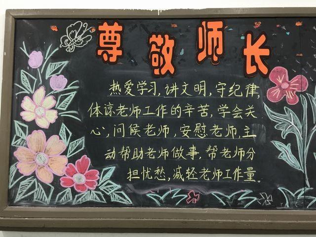 弘扬新时代尊师风尚的黑板报 新时代黑板报图片素材