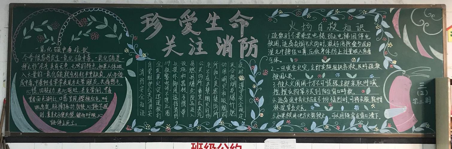 小学生自护自救安全教育黑板报 小学生黑板报图片大全