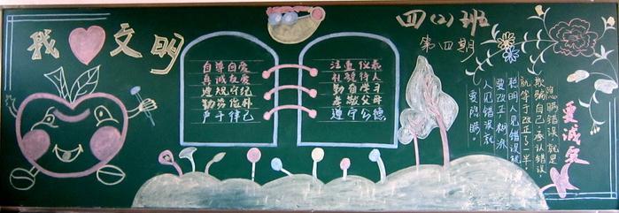 道德素质文明的黑板报 文明黑板报图片大全
