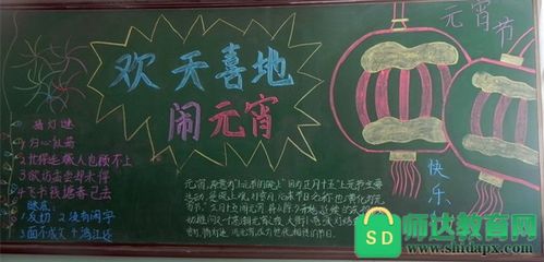 小学关于元宵节的黑板报 小学黑板报图片大全