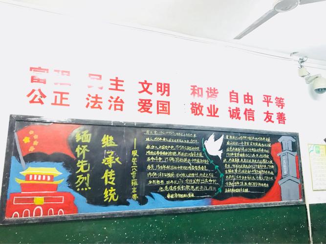 学英雄忆先烈黑板报 缅怀先烈黑板报图片大全