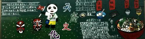 介绍四川的黑板报 黑板报图片素材