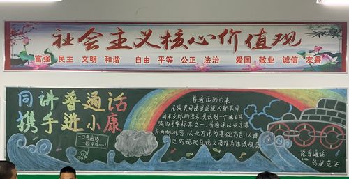 关于推普的黑板报 推普黑板报图片素材