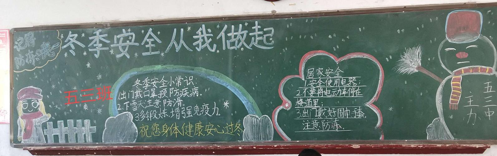 冬日取暖安全黑板报 安全的黑板报图片素材