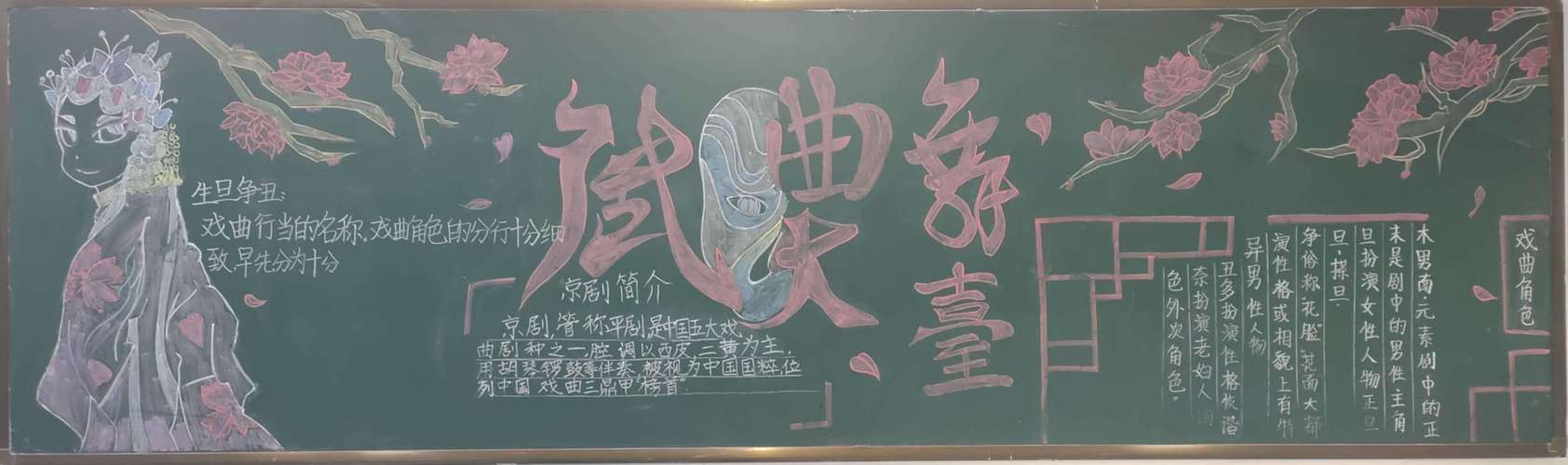 小学戏曲宣传栏黑板报 小学黑板报图片大全