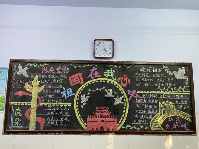 培养家国情怀黑板报 黑板报图片素材