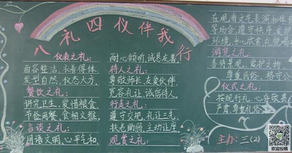 博文约礼黑板报 黑板报图片素材