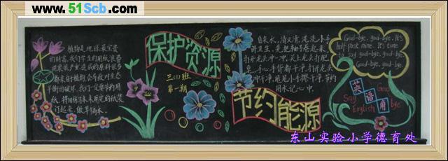节约能源保护环境的黑板报 保护环境黑板报图片素材