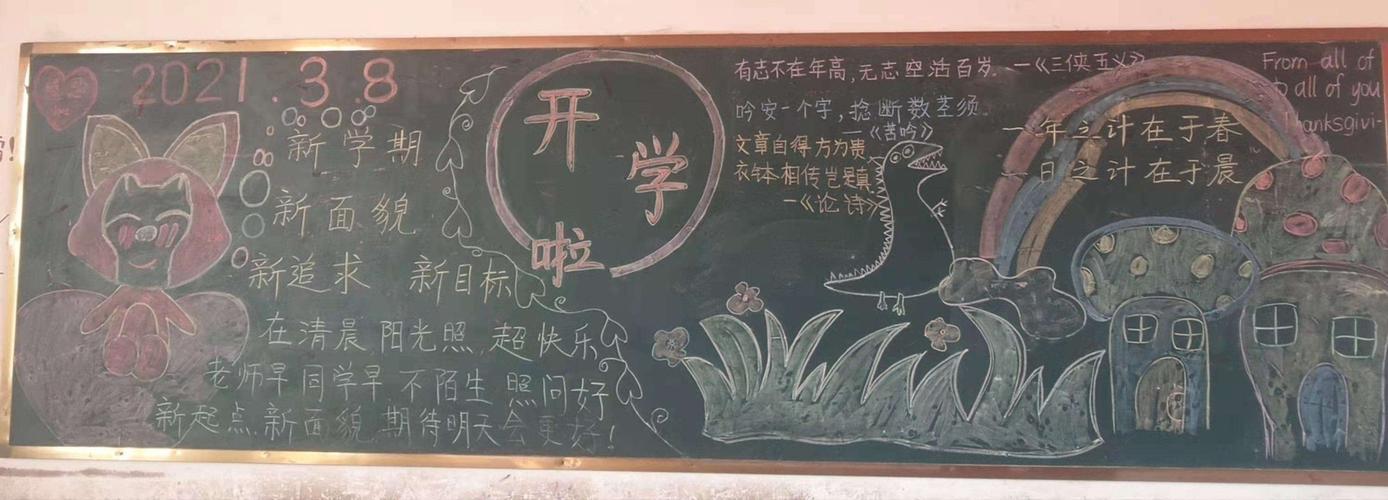 新班风主题黑板报 主题黑板报图片素材