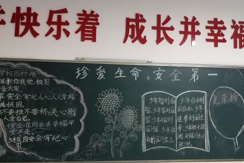 生命的可贵主题黑板报 主题黑板报图片素材