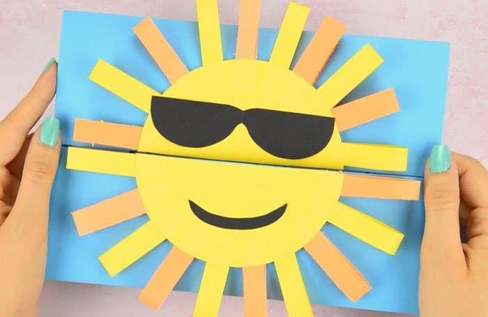 太阳形的简单贺卡 太阳形贺卡
