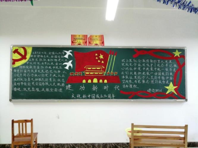 1949年新中国成立的黑板报 中国黑板报图片素材