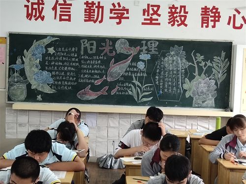 主题为阳光心理的黑板报 主题黑板报图片大全