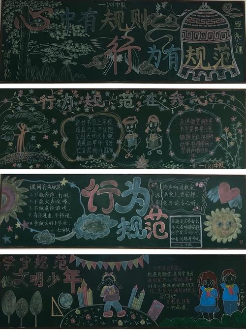 小学生曰常行为规范黑板报 小学生黑板报图片素材